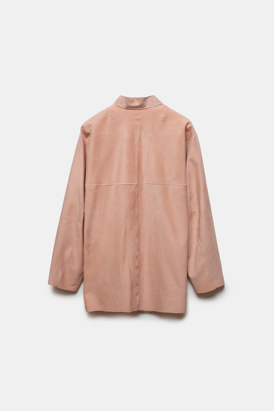 Edna Leather Overshirt Pink