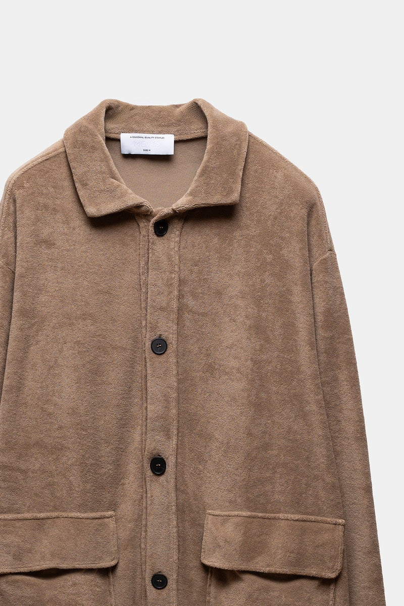 Pau Terry Bomber Jacket Beige