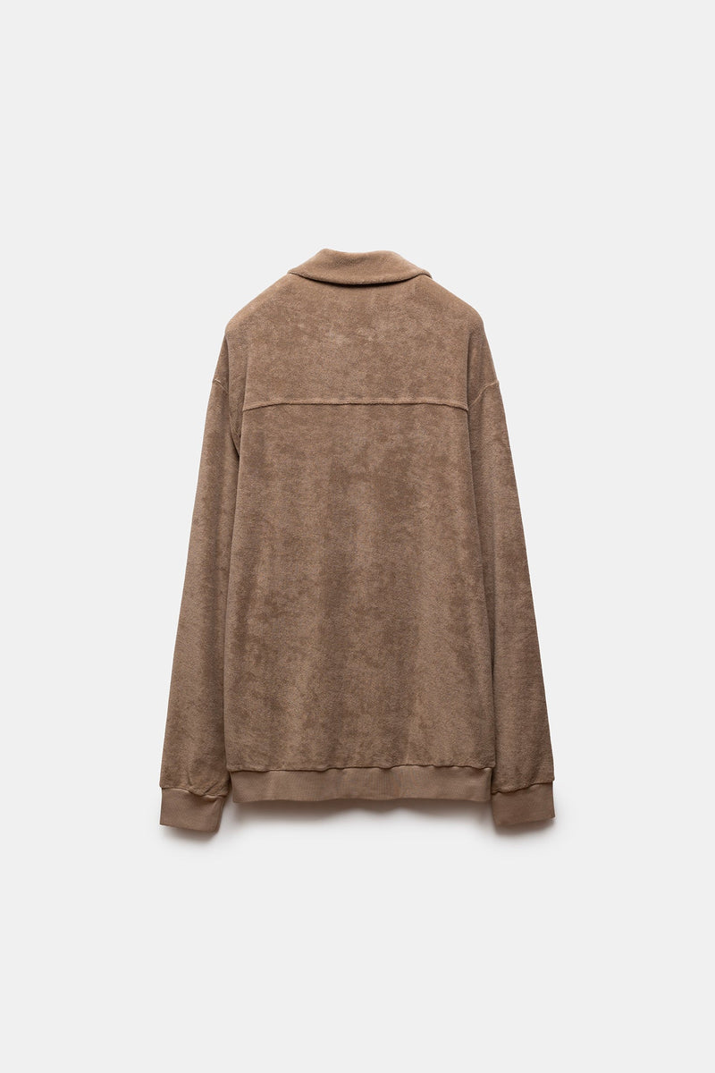 Pau Terry Bomber Jacket Beige