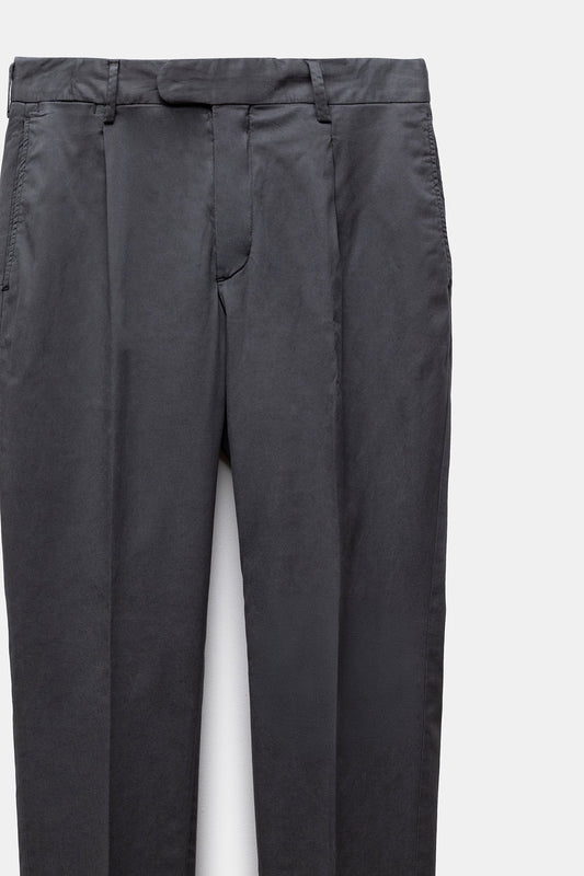 Traccio Lyocell-Cotton Trousers Anthracite
