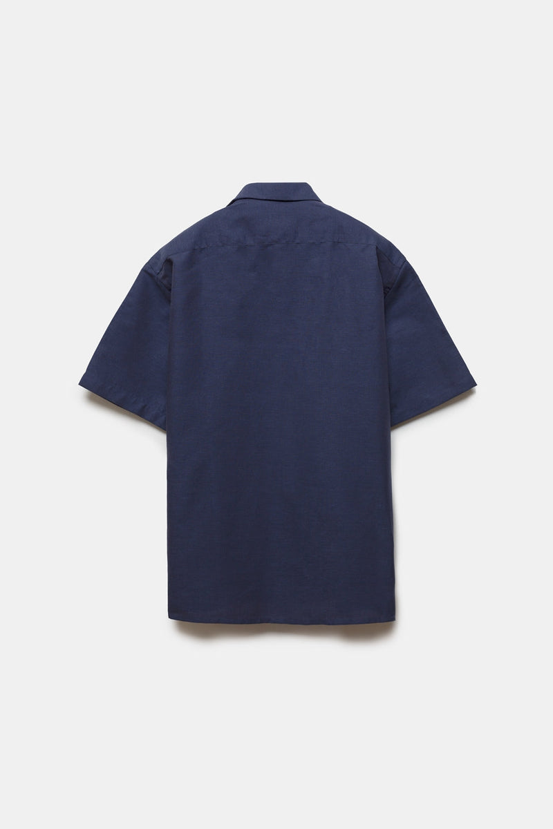 Vasilon Cotton Linen Shirt Blue