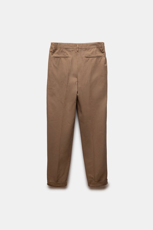 Vesuvio Cotton Trousers Camel