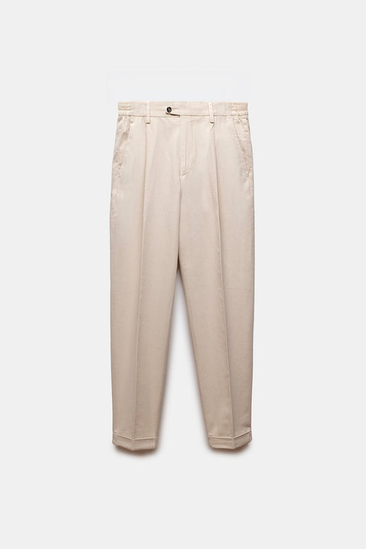 Vesuvio Cotton Trousers Sand