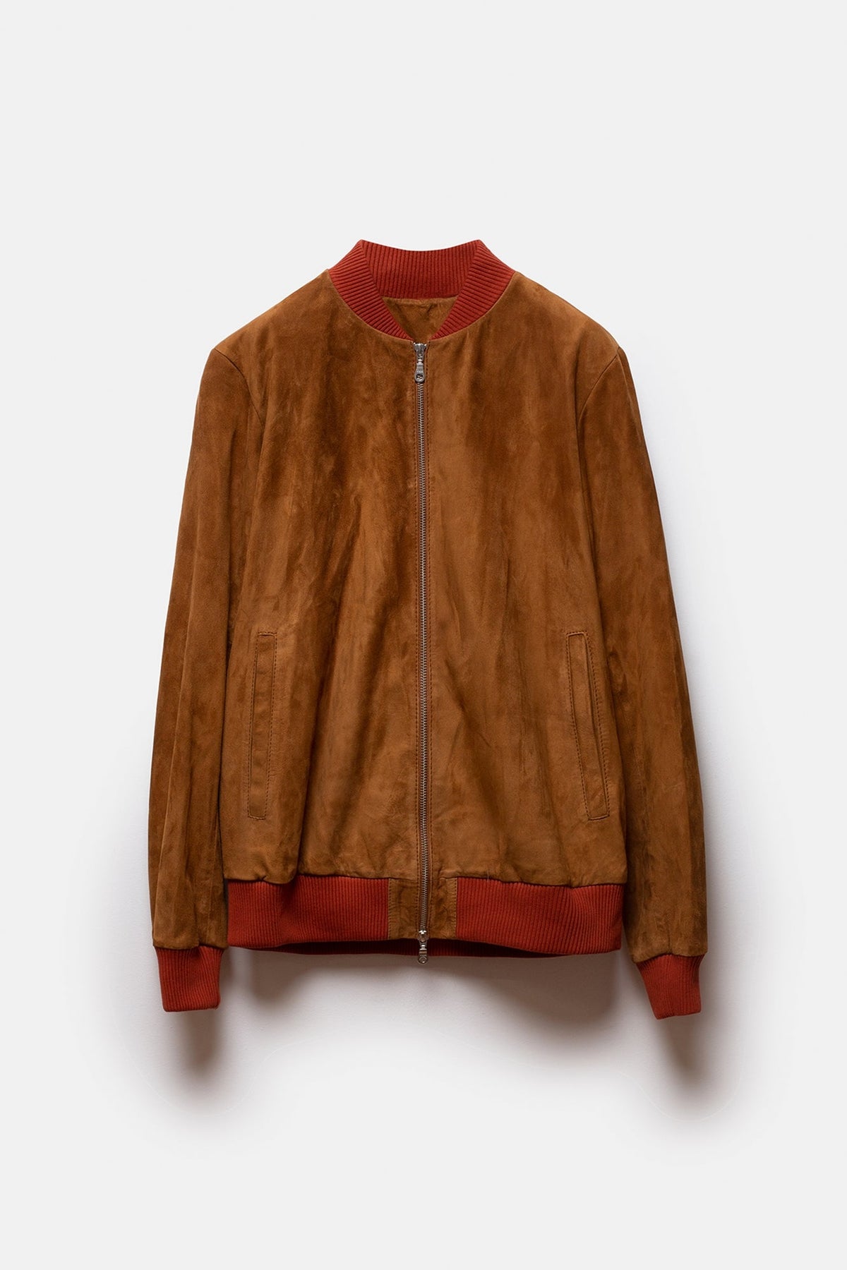 Keisuke Leather Bomber Jacket Camel