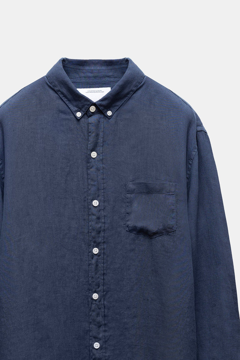 Deguay Linen Shirt Navy