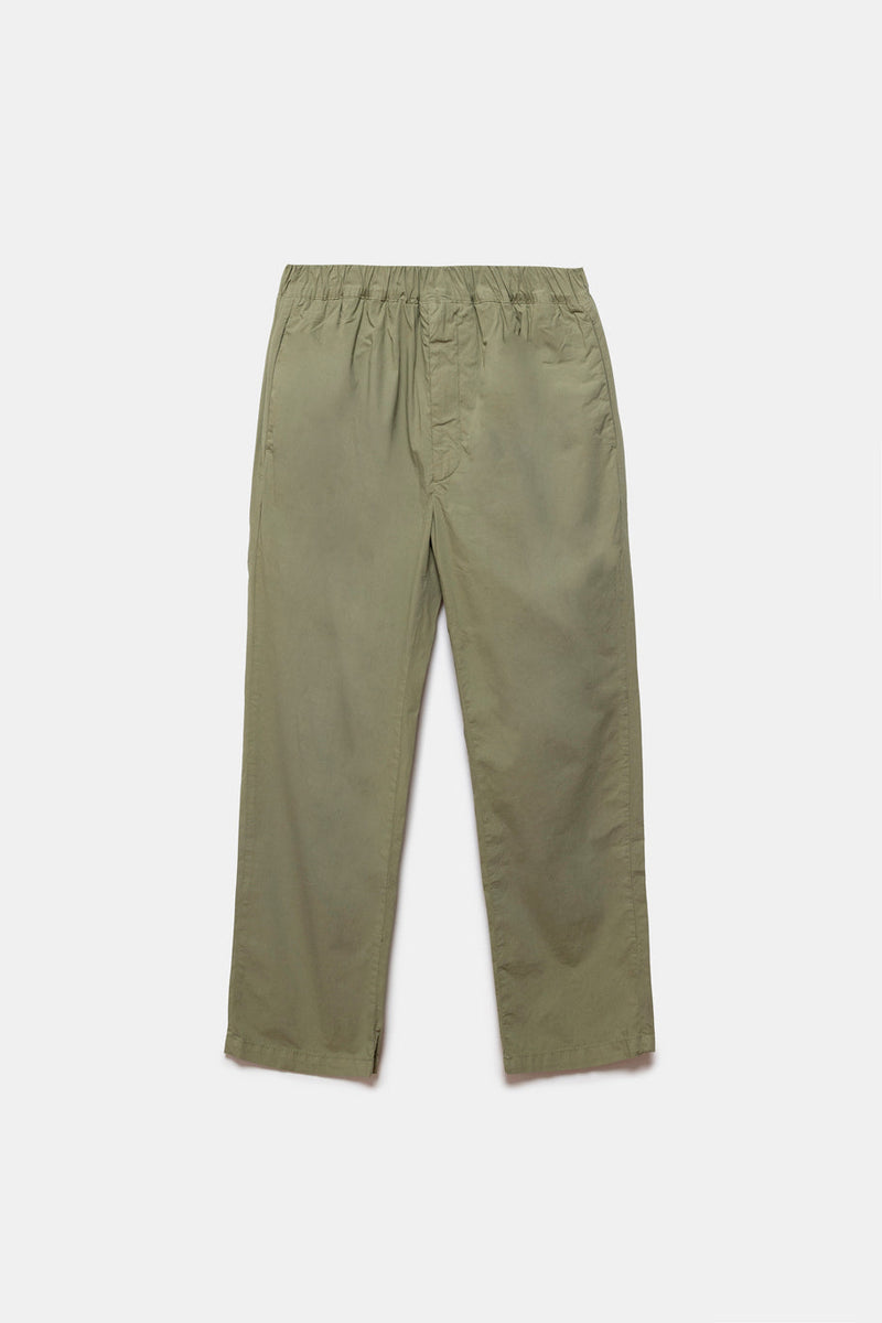 Ellis Poplin Trousers Olive Green