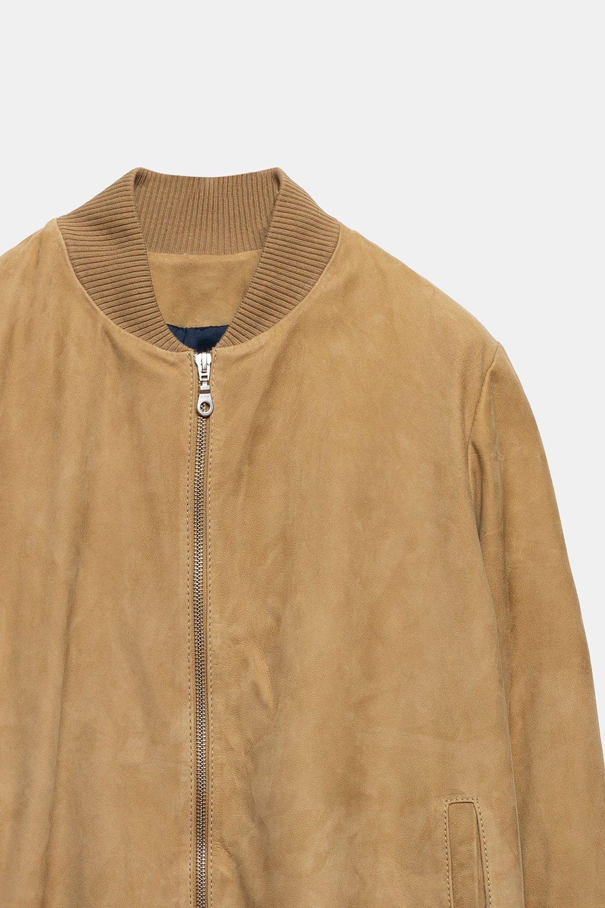 Keisuke Leather Bomber Jacket Mustard