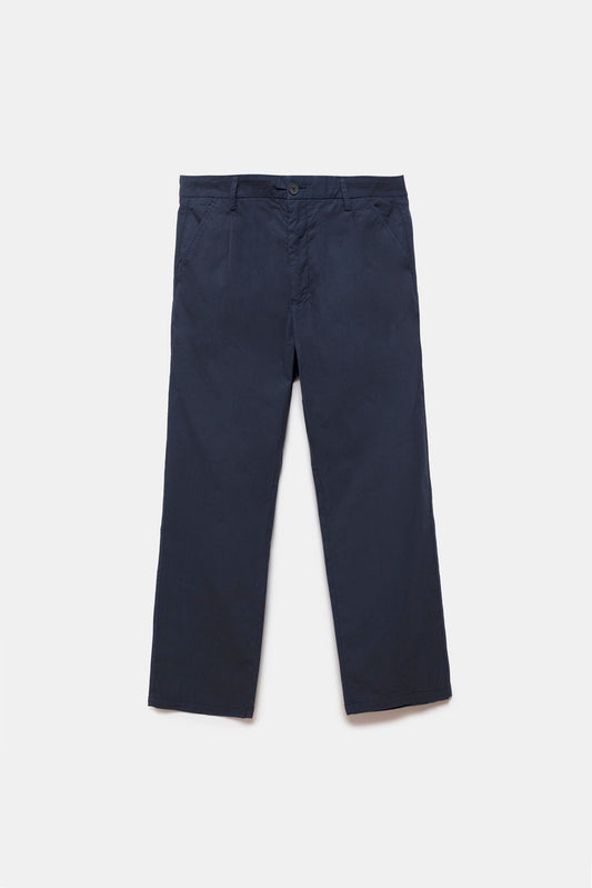 Milo Poplin Trousers Navy