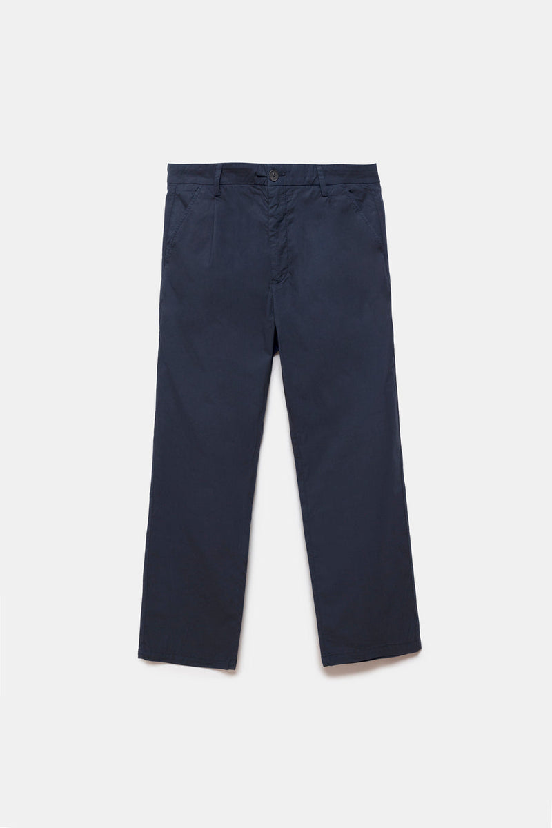 Milo Poplin Trousers Navy