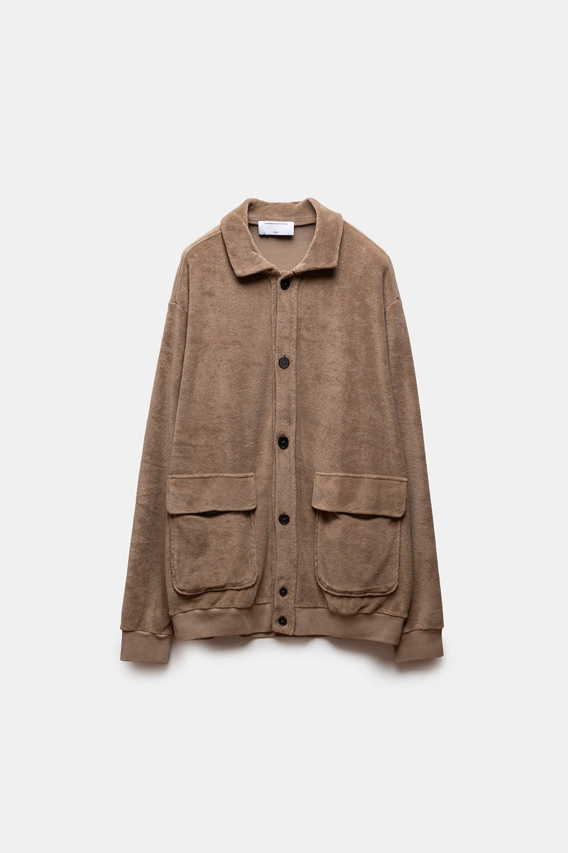 Pau Terry Bomber Jacket Beige