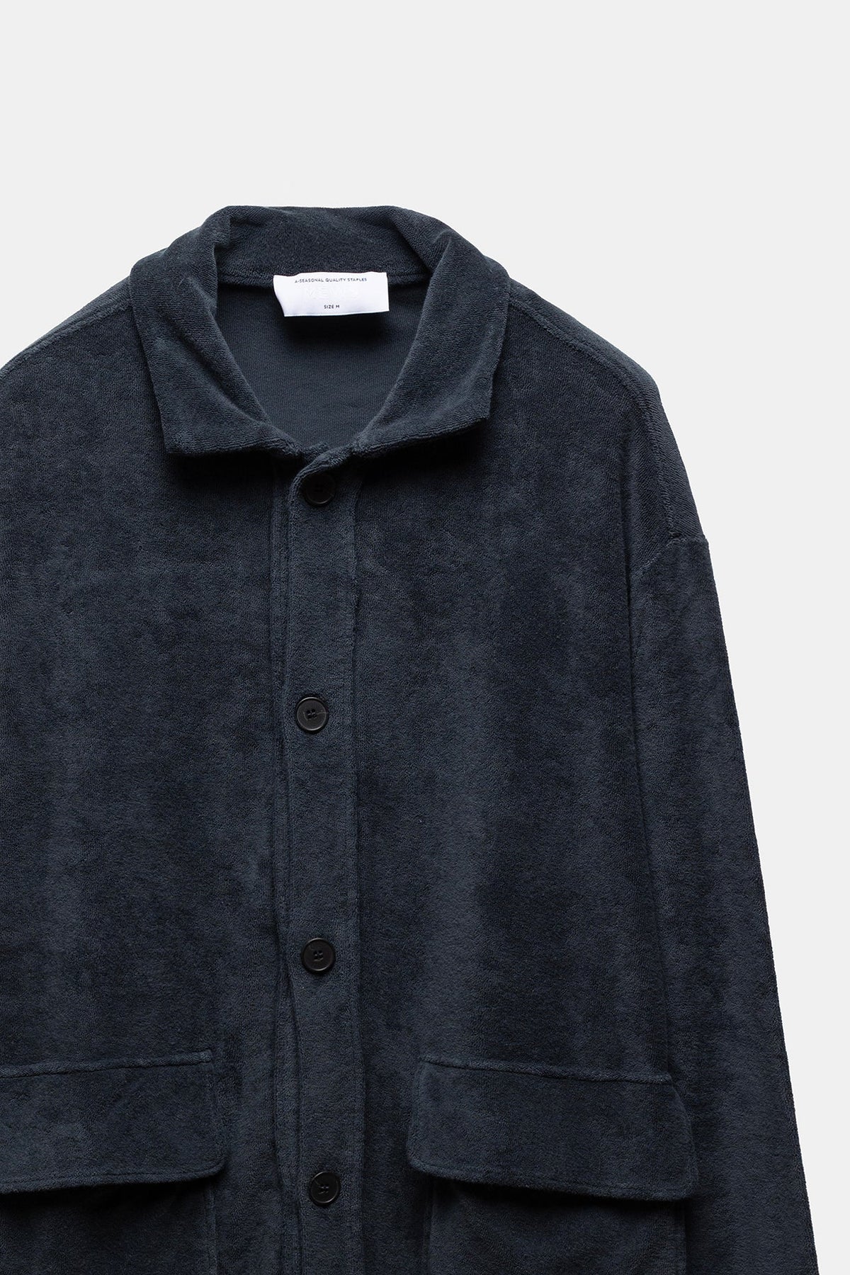 Pau Terry Bomber Jacket Navy