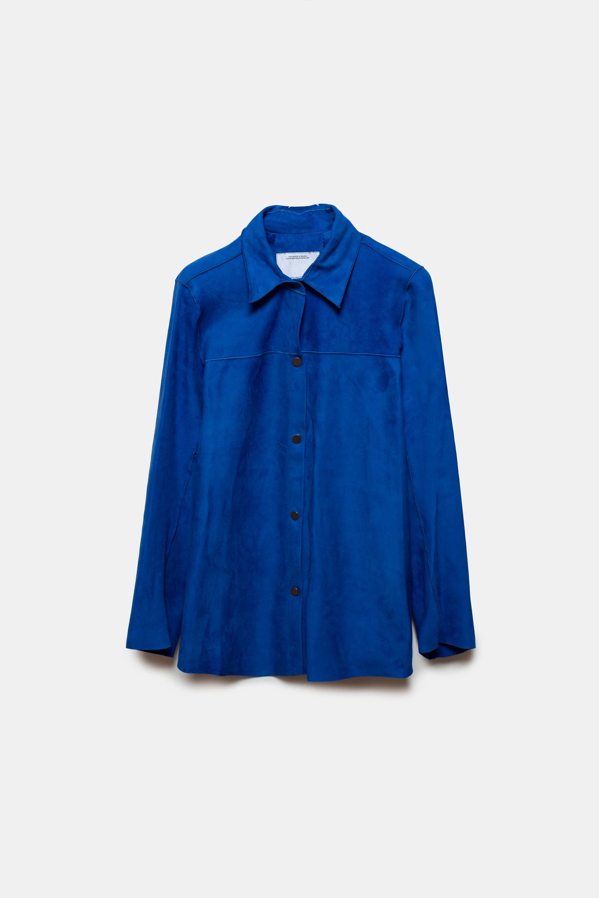 Randa Leather Overshirt Blue