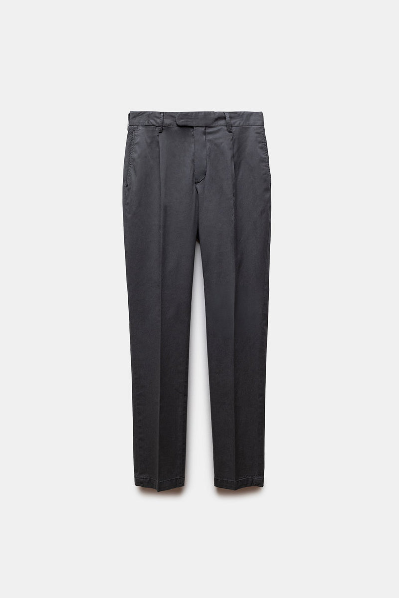 Traccio Lyocell-Cotton Trousers Anthracite