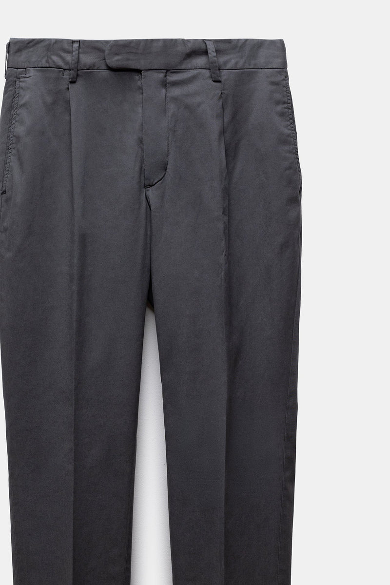 Traccio Lyocell-Cotton Trousers Anthracite