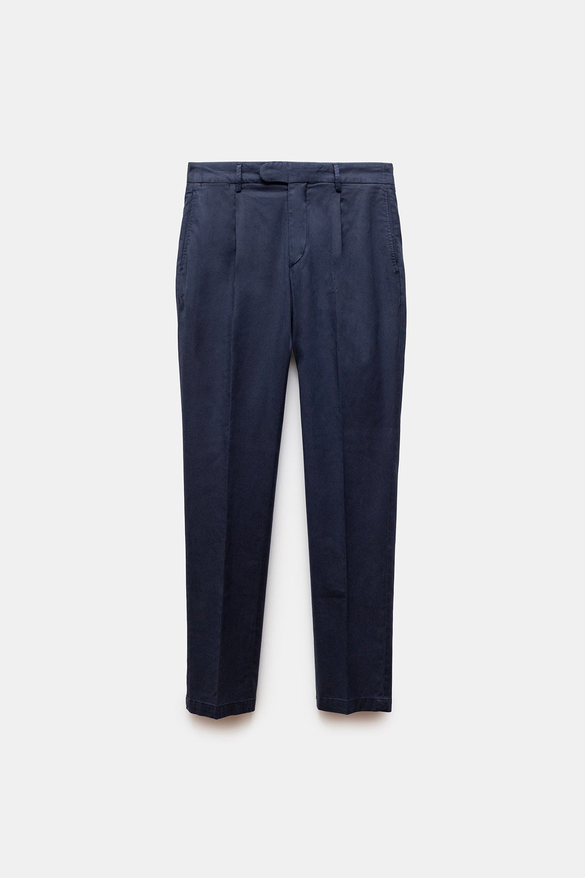 Traccio Lyocell-Cotton Trousers Navy