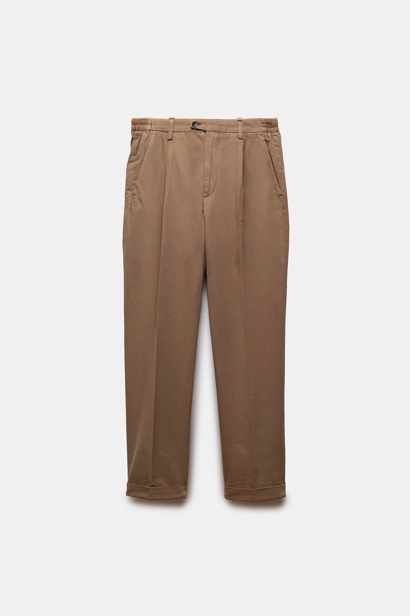 Vesuvio Cotton Trousers Camel