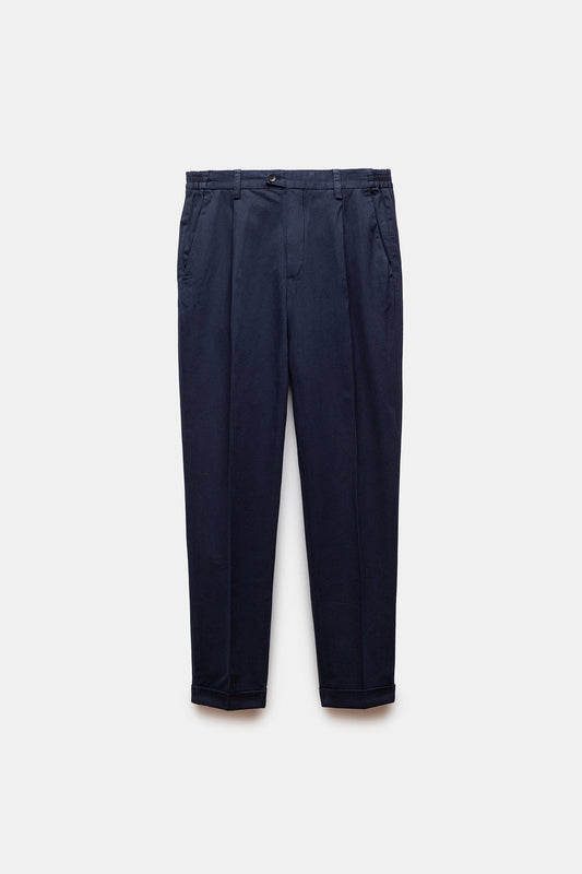 Vesuvio Cotton Trousers Navy