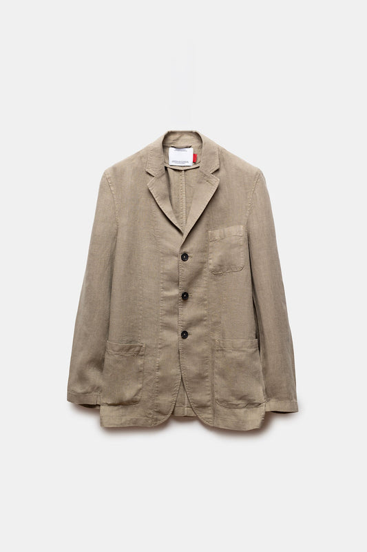 Zafer Linen Blazer Olive Green
