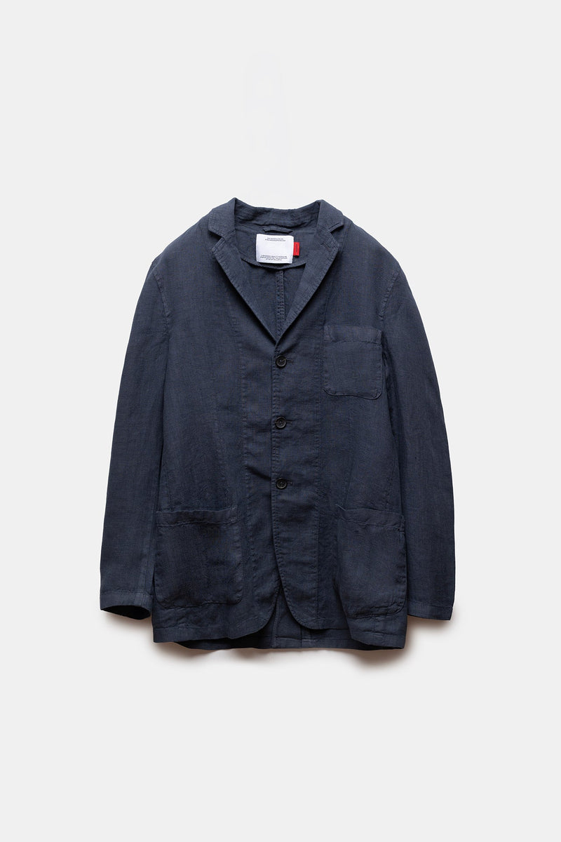 Zafer Linen Blazer Navy