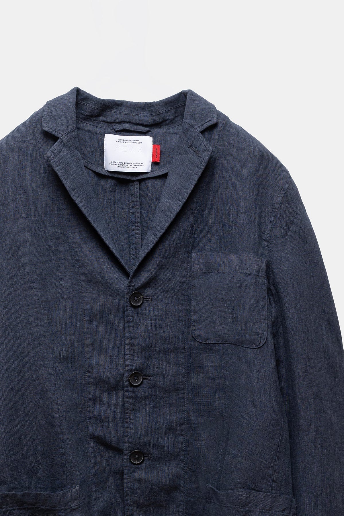 Zafer Linen Blazer Navy