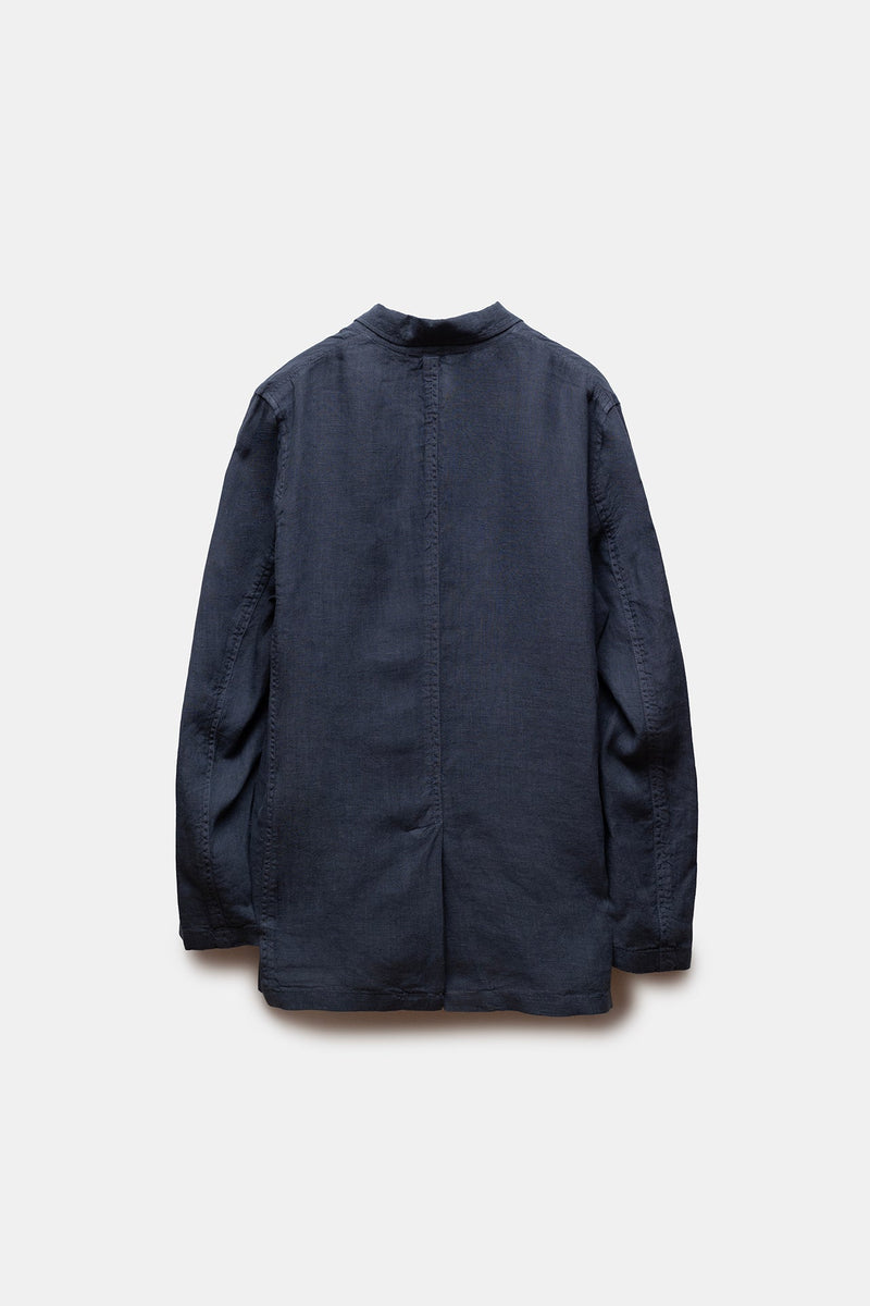 Zafer Linen Blazer Navy